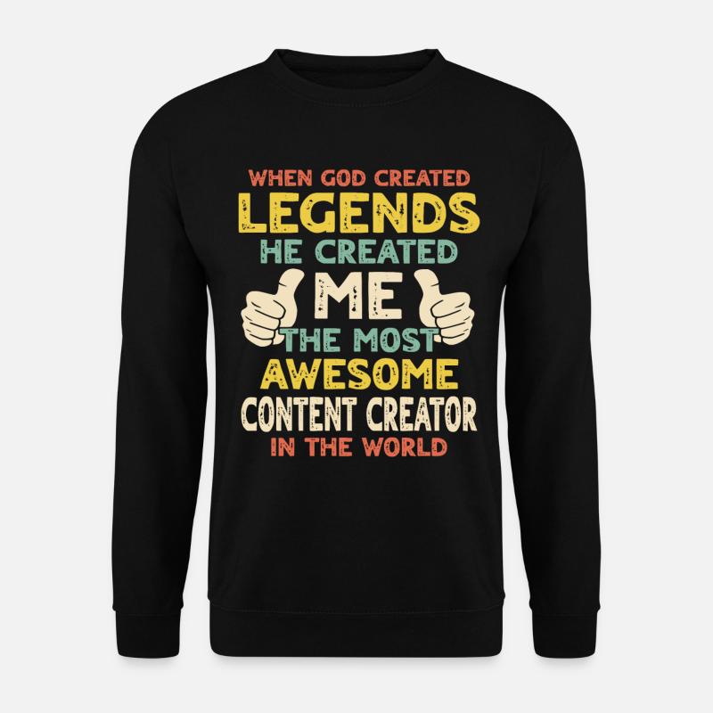 Content Creator - Unisex Pullover - Schwarz
