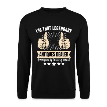 Antiquaire légendaire - Sweat-shirt Unisexe - noir - Devant - Alina (178cm) & Michal (187cm)