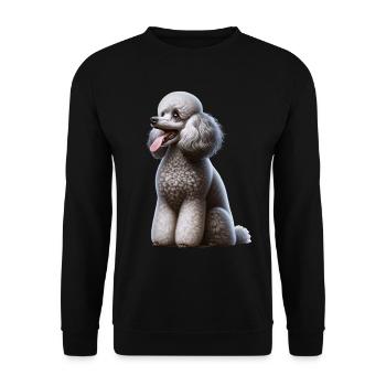 Caniche de pudel - Sweat-shirt Unisexe - noir - Devant - Alina (178cm) & Michal (187cm)