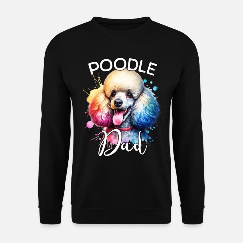 Papa caniche - Sweat-shirt Unisexe - noir