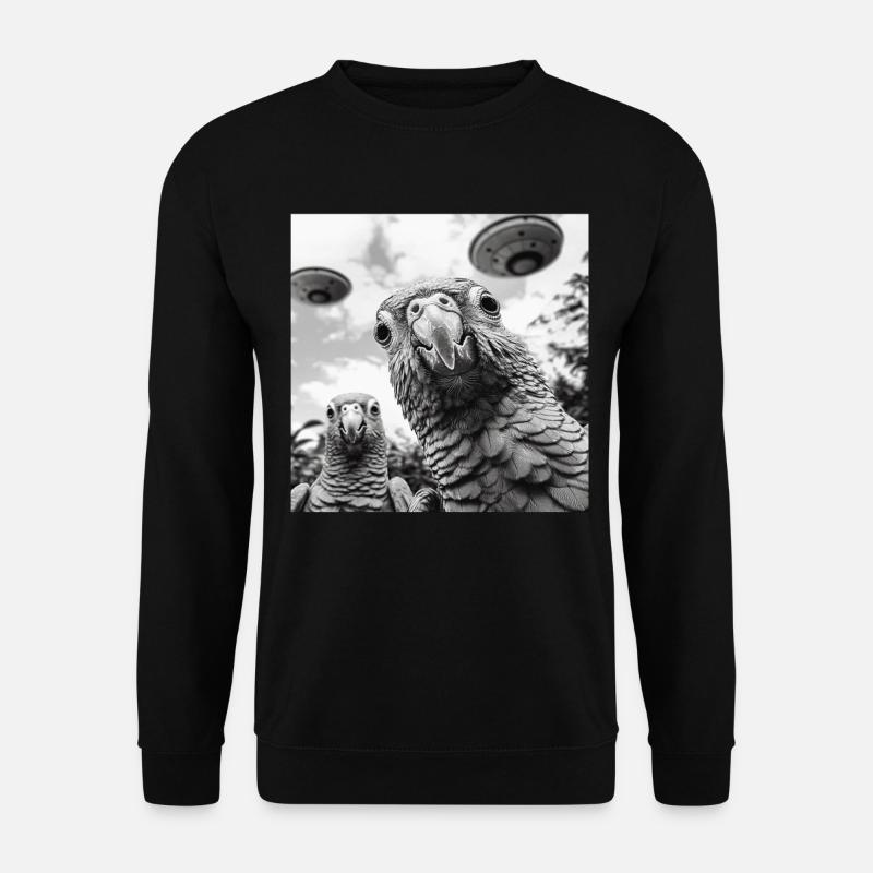 Sittiche - Unisex Pullover - Schwarz