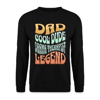 Papa Dramatherapeut - Unisex Pullover - Schwarz - Vorne - Alina (178cm) & Michal (187cm)