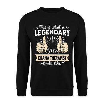 Thérapeute dramatique légendaire - Sweat-shirt Unisexe - noir - Devant - Alina (178cm) & Michal (187cm)