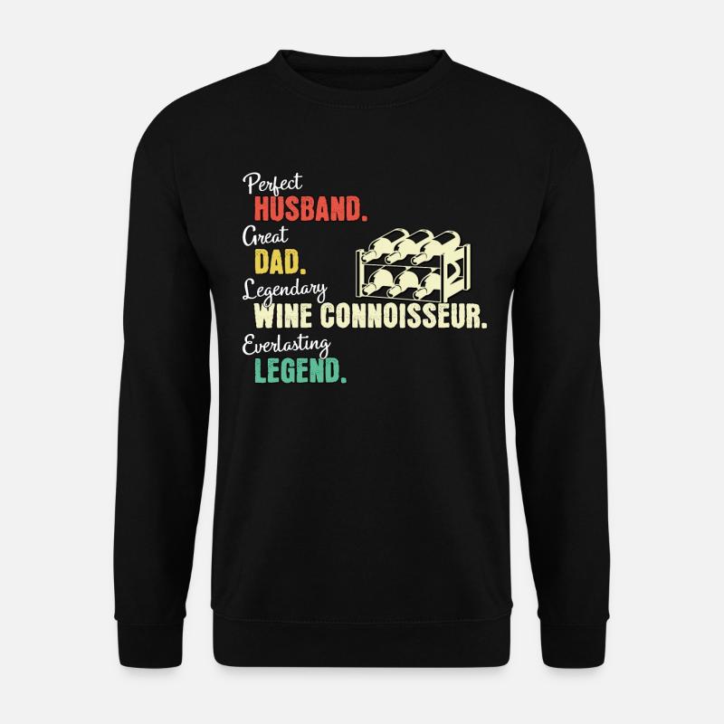 Weinkenner Papa - Unisex Pullover - Schwarz