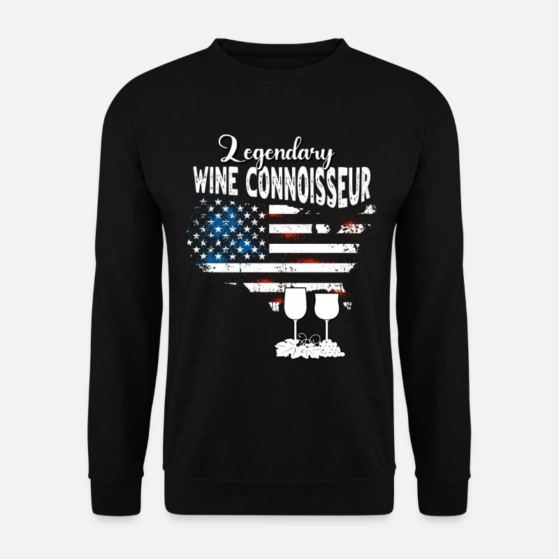 Weinkenner US - Unisex Pullover - Schwarz