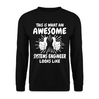 Ingénieur système - Sweat-shirt Unisexe - noir - Devant - Alina (178cm) & Michal (187cm)