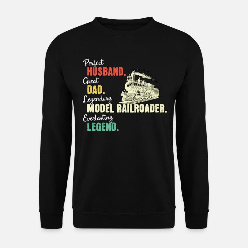 Modelleisenbahner Papa - Unisex Pullover - Schwarz