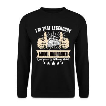 Modéliste ferroviaire légendaire - Sweat-shirt Unisexe - noir - Devant - Alina (178cm) & Michal (187cm)