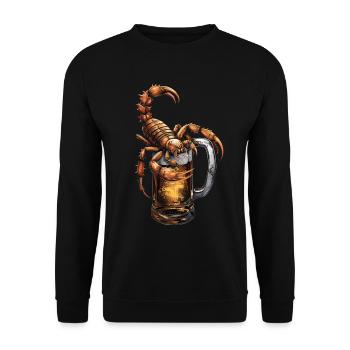 Scorpion Bier - Unisex Pullover - Schwarz - Vorne - Alina (178cm) & Michal (187cm)