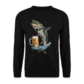 Tarpon Bier - Unisex Pullover - Schwarz - Vorne - Alina (178cm) & Michal (187cm)
