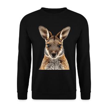 Wallaby - Unisex Pullover - Schwarz - Vorne - Alina (178cm) & Michal (187cm)