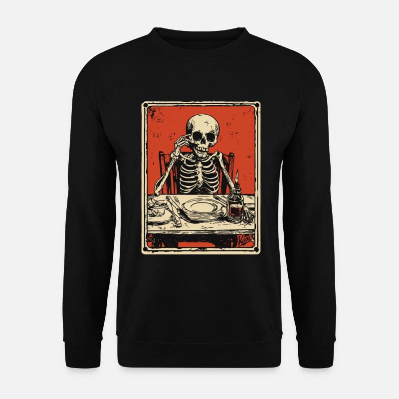 Guten Appetit Skelett - Unisex Pullover - Schwarz