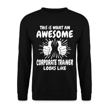 Employee Coach - Unisex Sweatshirt - black - Front - Alina (178cm) & Michal (187cm)