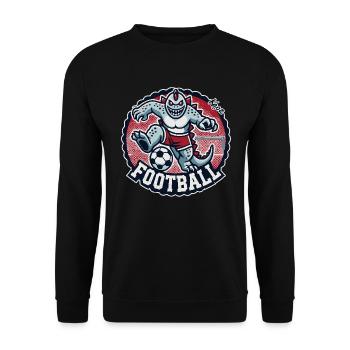 Kaiju Soccer Monster - Sweat-shirt Unisexe - noir - Devant - Alina (178cm) & Michal (187cm)
