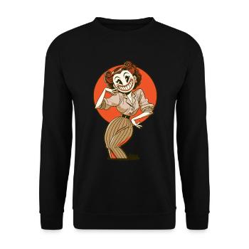 Clown woman, the clown's wife - Unisex Sweatshirt - black - Front - Alina (178cm) & Michal (187cm)