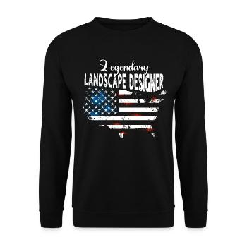 Landscaper US - Unisex Sweatshirt - black - Front - Alina (178cm) & Michal (187cm)