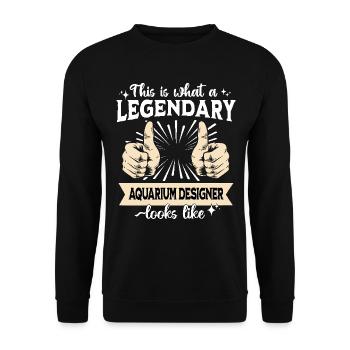Concepteur d’aquarium légendaire - Sweat-shirt Unisexe - noir - Devant - Alina (178cm) & Michal (187cm)