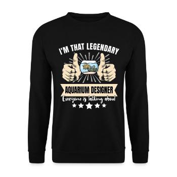 Concepteur d’aquarium légendaire - Sweat-shirt Unisexe - noir - Devant - Alina (178cm) & Michal (187cm)