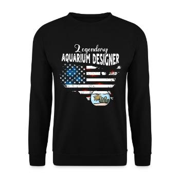 Aquariendesigner US - Unisex Pullover - Schwarz - Vorne - Alina (178cm) & Michal (187cm)