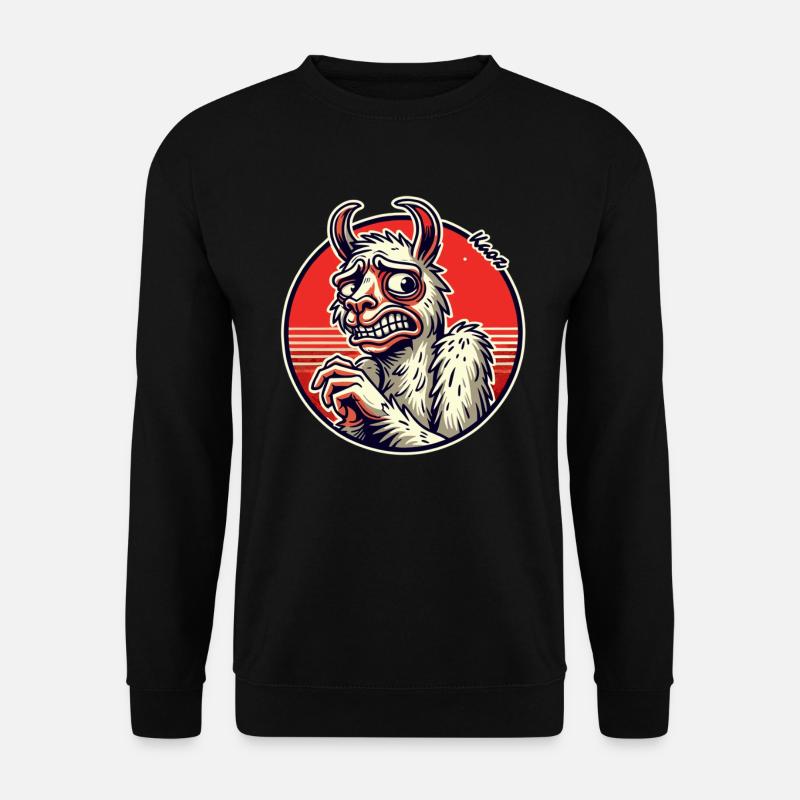 Fremdschämen Lama - Unisex Pullover - Schwarz