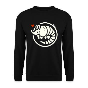 Armadillo Love - Unisex Sweatshirt - black - Front - Alina (178cm) & Michal (187cm)