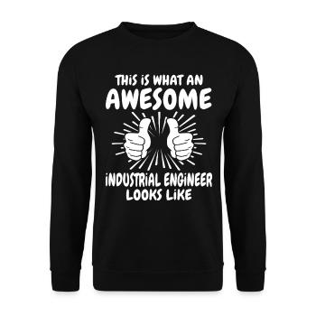 iIndustrial Engineer - Unisex Sweatshirt - black - Front - Alina (178cm) & Michal (187cm)