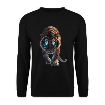 Tiger - Unisex Pullover - Schwarz - Vorne - Alina (178cm) & Michal (187cm)