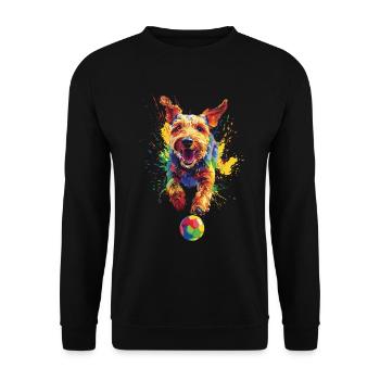 Airedale Terrier - Unisex Pullover - Schwarz - Vorne - Alina (178cm) & Michal (187cm)