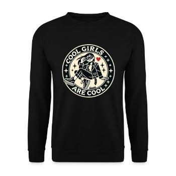 Cool girls are cool, just stay cool! - Unisex Sweatshirt - black - Front - Alina (178cm) & Michal (187cm)