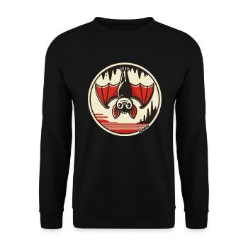 Naughty Bat, Headlong Into The Cave Adventure - Unisex Sweatshirt - black - Front - Alina (178cm) & Michal (187cm)