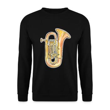 Tuba de dessin animé - Sweat-shirt Unisexe - noir - Devant - Alina (178cm) & Michal (187cm)