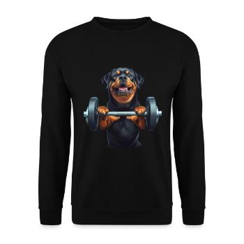 Rottweiler - Unisex Pullover - Schwarz - Vorne - Alina (178cm) & Michal (187cm)