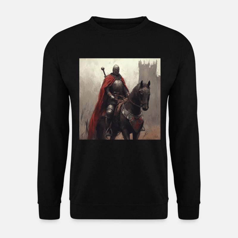 Ritter auf Pferd - Unisex Pullover - Schwarz