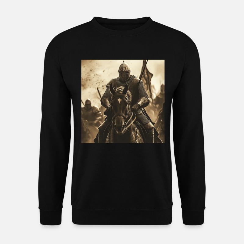 Ritter auf Pferd - Unisex Pullover - Schwarz