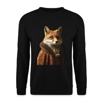 Fuchs - Unisex Pullover - Schwarz - Vorne - Alina (178cm) & Michal (187cm)