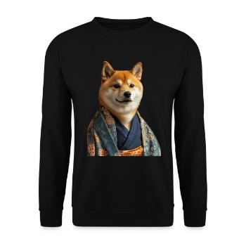 Shiba Inu - Unisex Pullover - Schwarz - Vorne - Alina (178cm) & Michal (187cm)