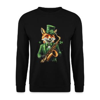 Fuchs - Unisex Pullover - Schwarz - Vorne - Alina (178cm) & Michal (187cm)