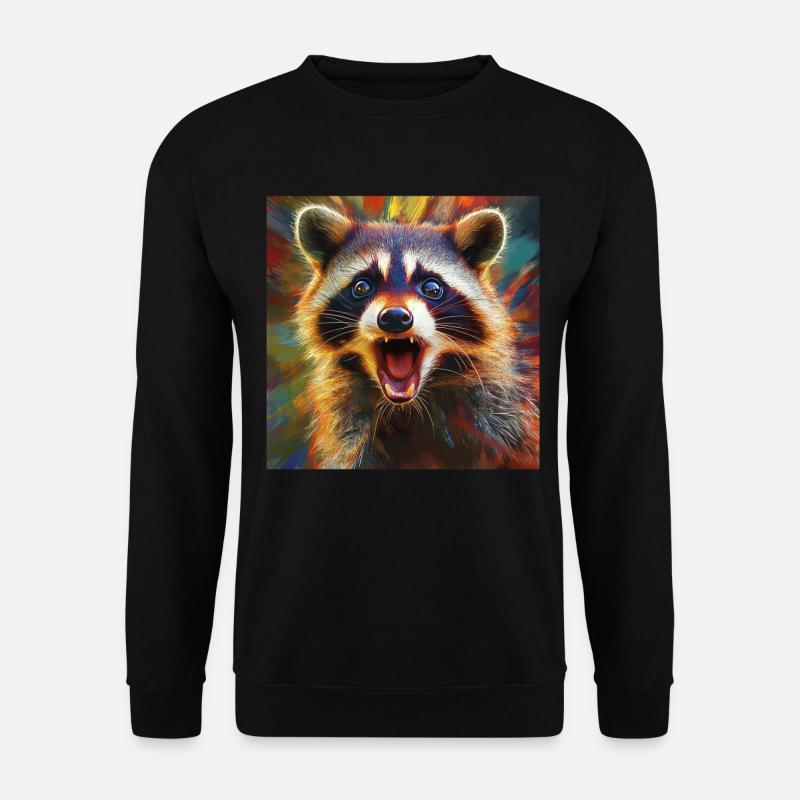 Waschbär - Unisex Pullover - Schwarz