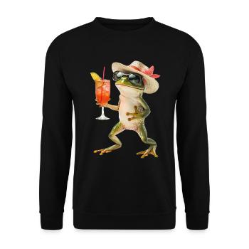 Frosch - Unisex Pullover - Schwarz - Vorne - Alina (178cm) & Michal (187cm)