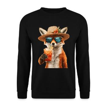 Fuchs - Unisex Pullover - Schwarz - Vorne - Alina (178cm) & Michal (187cm)
