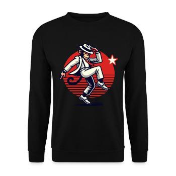 Moonwalk Monkey Monkey Dance Monkey - Unisex Sweatshirt - black - Front - Alina (178cm) & Michal (187cm)