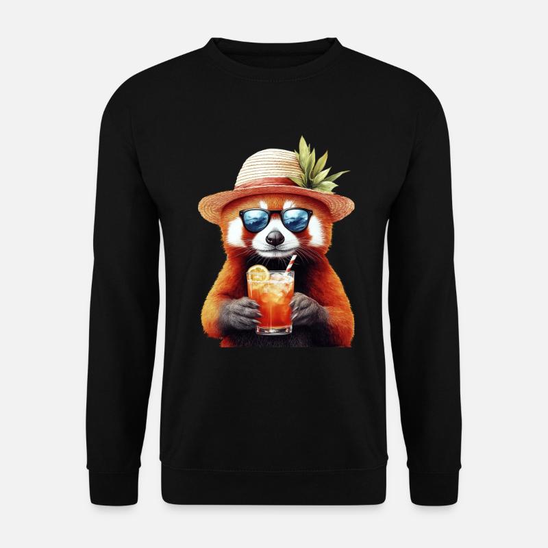 Roter Panda - Unisex Pullover - Schwarz