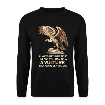Geier - Unisex Pullover - Schwarz - Vorne - Alina (178cm) & Michal (187cm)
