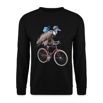 Geier - Unisex Pullover - Schwarz - Vorne - Alina (178cm) & Michal (187cm)