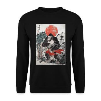 Samurai - Unisex Pullover - Schwarz - Vorne - Alina (178cm) & Michal (187cm)