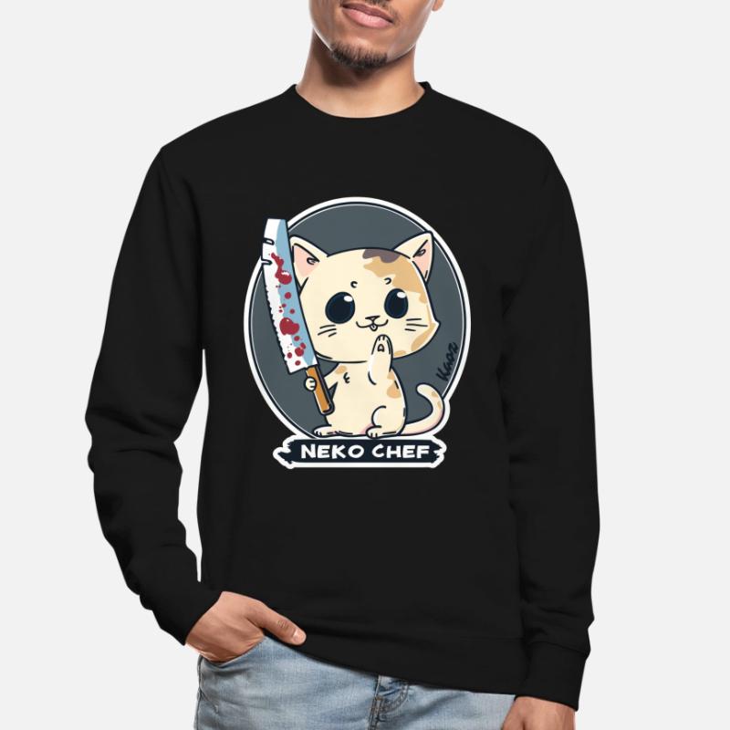 Neko Chef - Chat effronté avec couteau de chef Sweat-shirt Unisexe