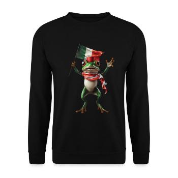 Frosch - Unisex Pullover - Schwarz - Vorne - Alina (178cm) & Michal (187cm)