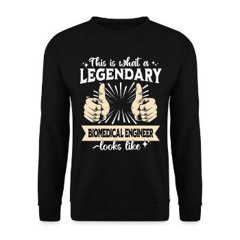 Ingénieur biomédical légendaire - Sweat-shirt Unisexe - noir - Devant - Alina (178cm) & Michal (187cm)