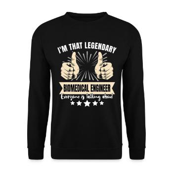 Ingénieur biomédical légendaire - Sweat-shirt Unisexe - noir - Devant - Alina (178cm) & Michal (187cm)