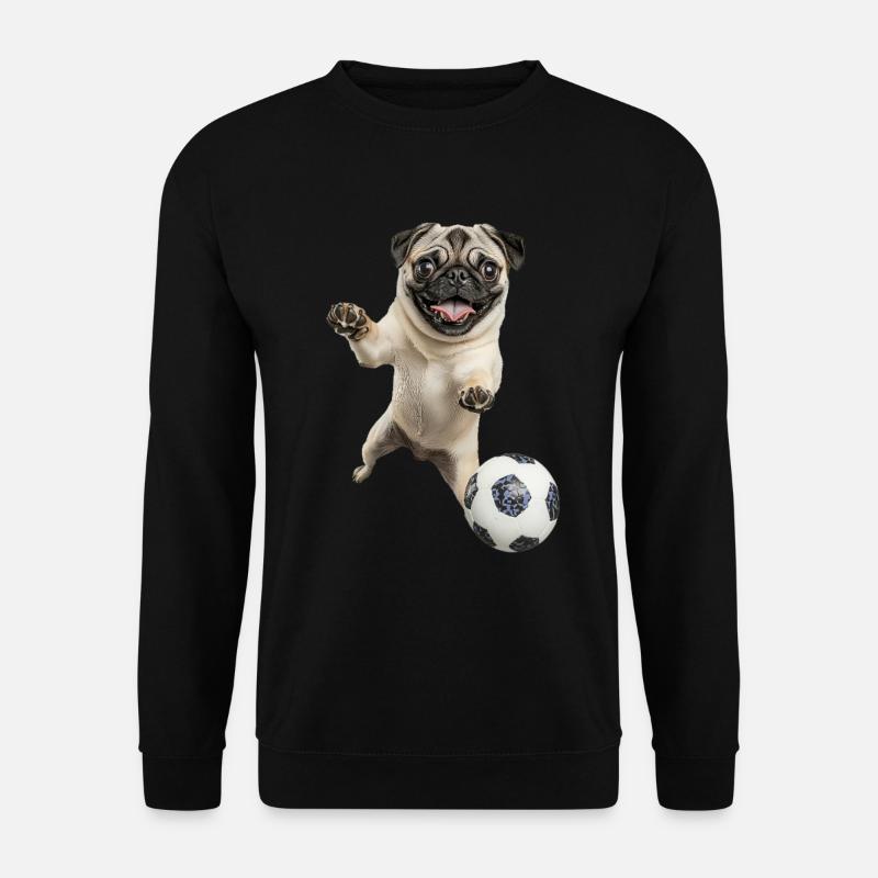 Mops - Unisex Pullover - Schwarz